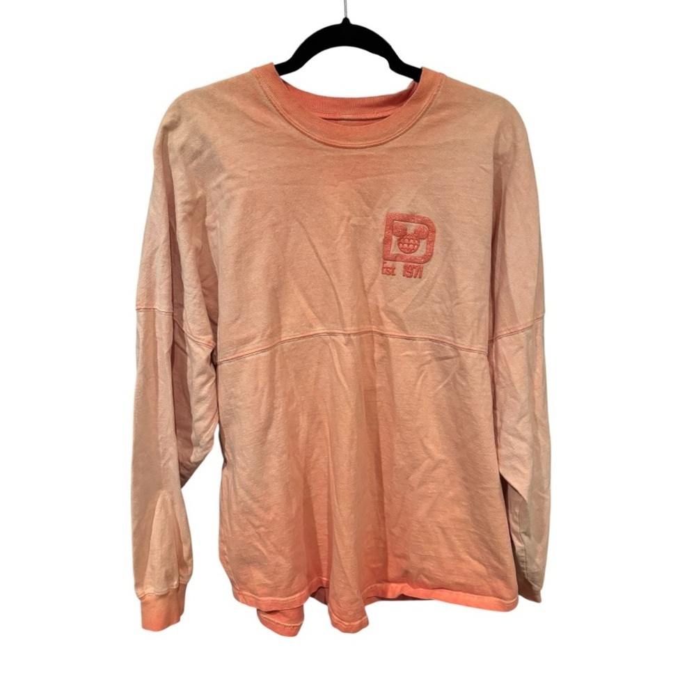 Walt Disney World Official Ombré Pink Glitter Size M 100% Cotton Spirit Jersey